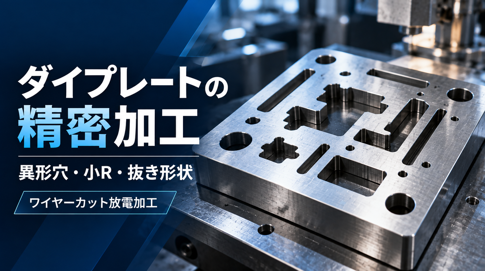 ダイプレートの精密加工|異形穴・小R・抜き形状をワイヤーカットで加工